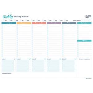 Weekly Desktop Planner